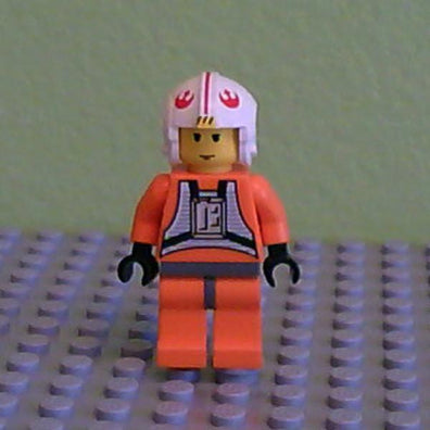 LEGO Minifigure -- Luke Skywalker (Pilot with Dark Bluish Gray Hips)-Star Wars / Star Wars Episode 4/5/6 -- SW019A -- Creative Brick Builders